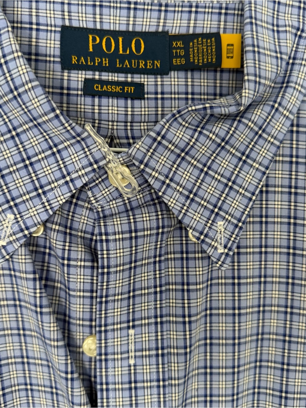 Ralph Lauren Blue Plaid Button-Down Dress Shirt - Picture 2 of 2